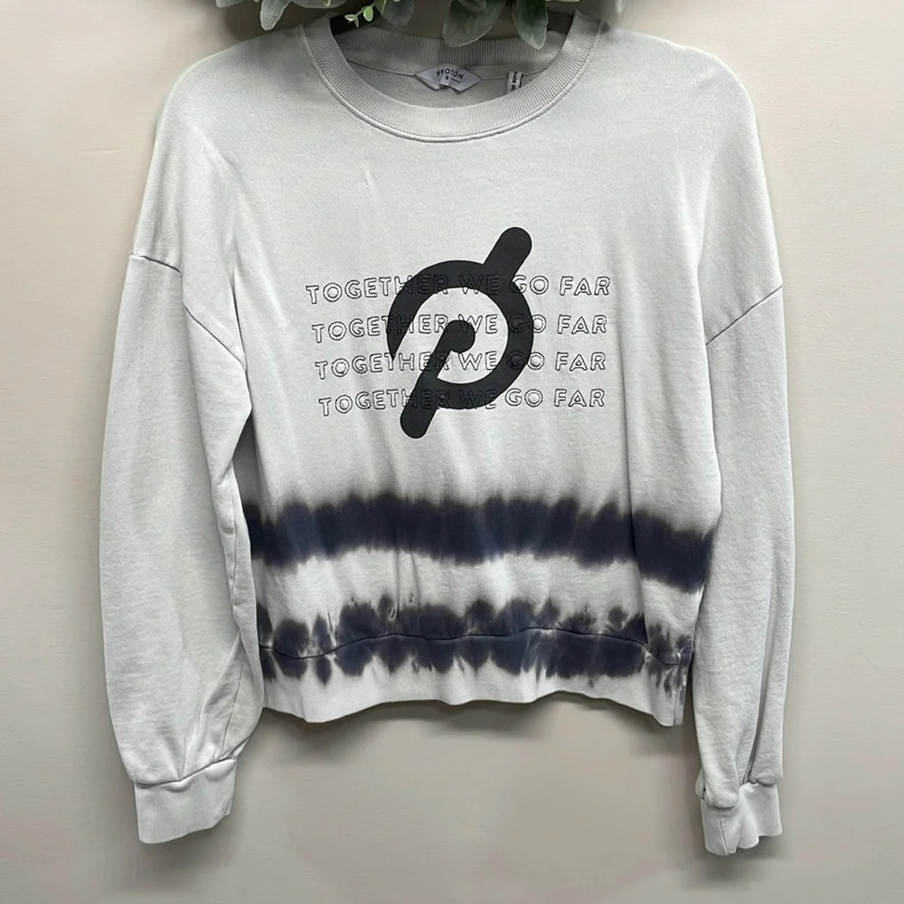 Peloton Daydreamer Together We Go Far Embroidered Tie Dye Pullover Sweatshirt S